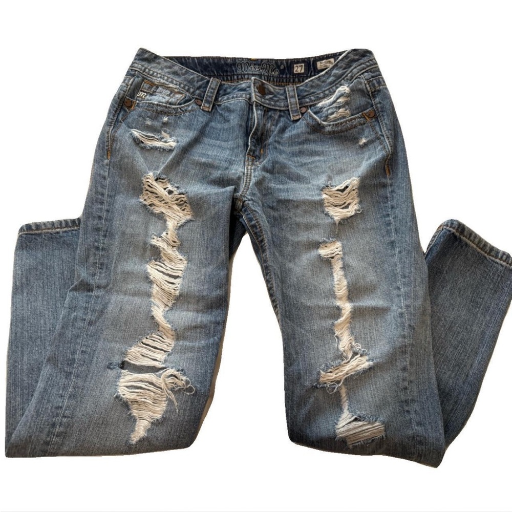 Distressed Blue Miss Me Jeans